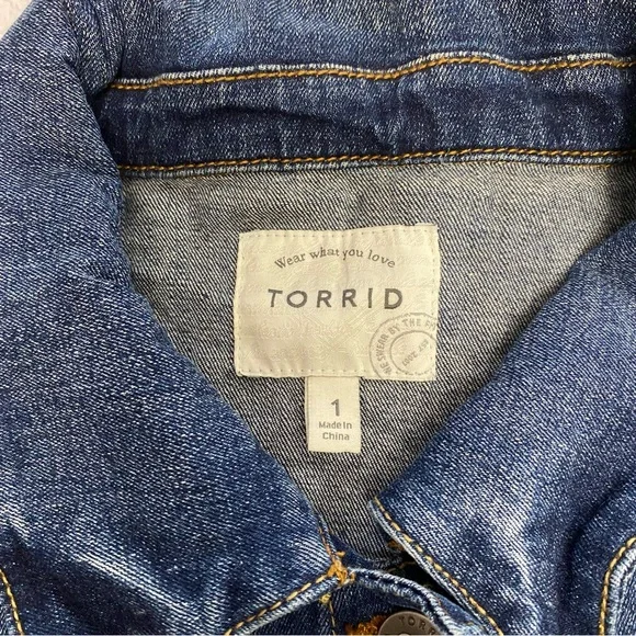 torrid Dark Blue Denim Jacket - Picture 2 of 10